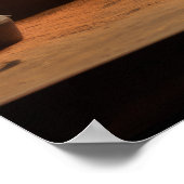 Meditatie monnik rustige vreedzame Natuur Poster (Hoek)