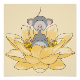 Meditatie-muis Perfect Poster