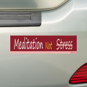 Meditatie niet stress bumpersticker (Op auto)