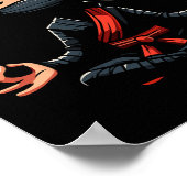 Meditatie Ninja Yoga Houding Ontspannend Dier Poster (Hoek)