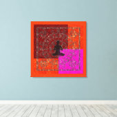 Meditatie - omhuld Canvas (Insitu (Houten vloer))