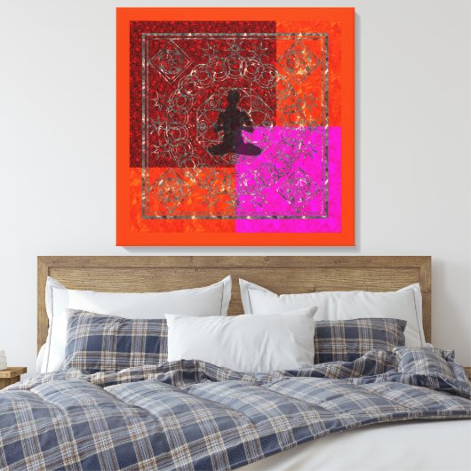 Meditatie - omhuld Canvas (Insitu (Slaapkamer))