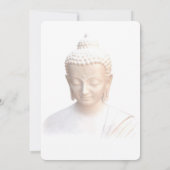 Meditatie Ontmoet Serene Boeddha in het Wit Kaart (Achterkant)
