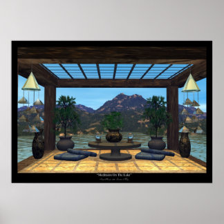 Meditatie op het meer poster