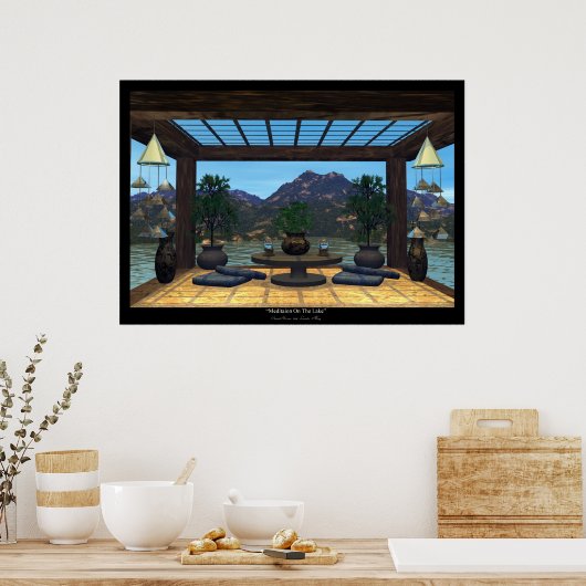 Meditatie op het meer poster (Keuken)