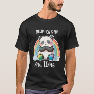 Meditatie Panda Beer Yoga Mediterende Panda Medita T-shirt