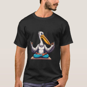 Meditatie Pelikaan Yoga Houding Ontspannend Dier T-shirt