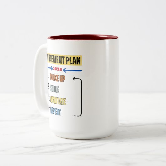 Meditatie - Pensioenplan 2024 Mok (Voorkant links)