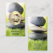 Meditatie-pictogram | gestapelde stonken visitekaartje (Voorkant / Achterkant)