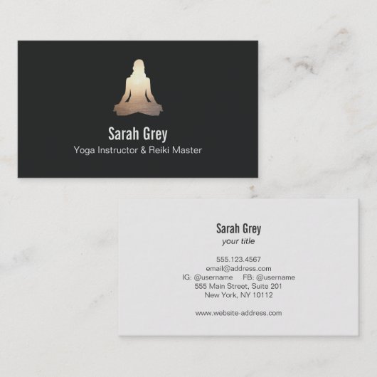 Meditatie Pose Visitekaartje (Voorkant / Achterkant)