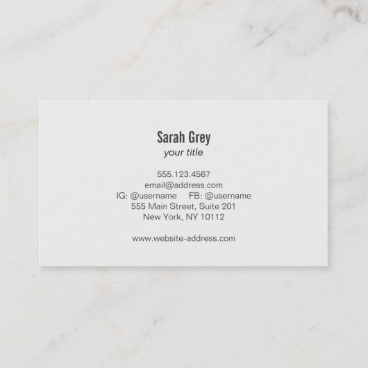 Meditatie Pose Visitekaartje (Achterkant)