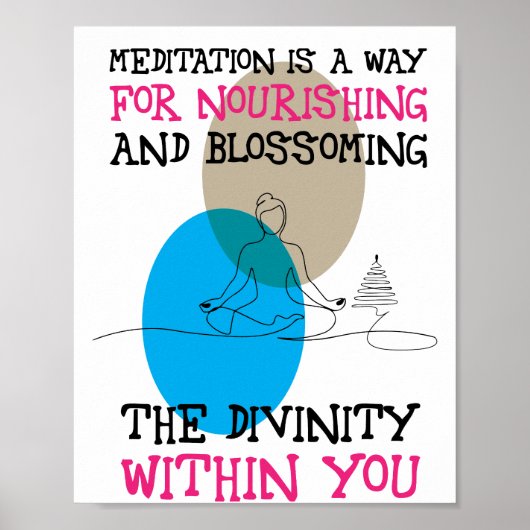 Meditatie Poster voor fitness liefhebbers (Voorkant)