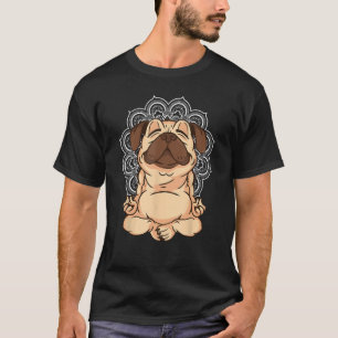 Meditatie Pug Honden Boeddha Zen Yoga Docent Pug B T-shirt