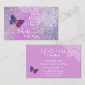 *~* Meditatie Reiki Yoga Vlinder Mandala Visitekaartje (Voorkant / Achterkant)