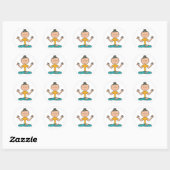 Meditatie Ronde Sticker (Vel)