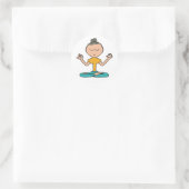 Meditatie Ronde Sticker (Tas)
