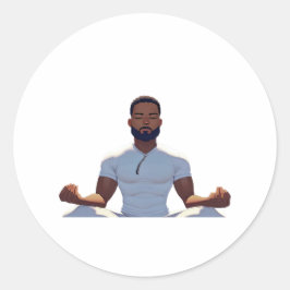 Meditatie Ronde Sticker