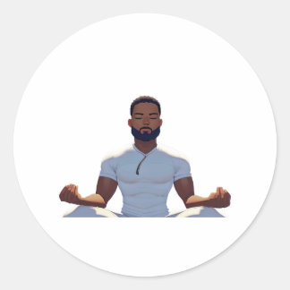 Meditatie Ronde Sticker