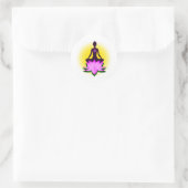 Meditatie Ronde Sticker (Tas)