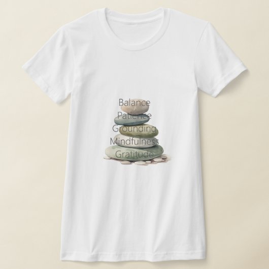 Meditatie Rots Balans Mindfulness T-shirt (Laagn)
