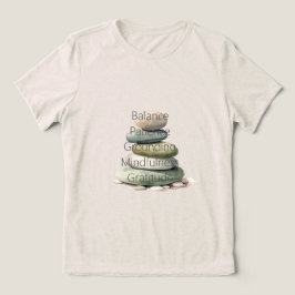 Meditatie Rotsen Balans Mindfulness Yoga Tri-Blend Shirt