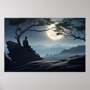 Meditatie rustige vreedzame Natuur Poster