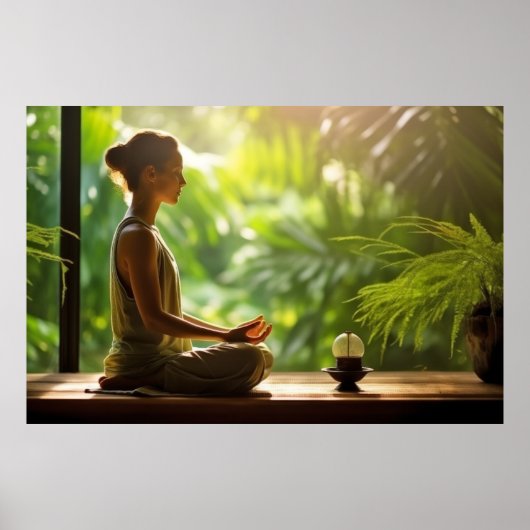 Meditatie rustige vreedzame Natuur Poster (Voorkant)