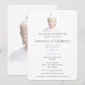 Meditatie Samenkomst Serene Boeddha in het Wit Kaart (Voorkant / Achterkant)