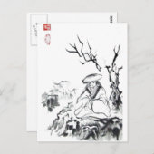 Meditatie Samurai-Briefkaart Briefkaart (Voorkant / Achterkant)