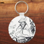 Meditatie Samurai Sleutelhanger (Voorkant)