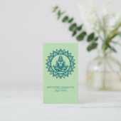 Meditatie Sasquatch Yoga Studio QR Code Visitekaartje (Staand voorkant)
