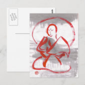 Meditatie Shaolin Monk Briefkaart (Voorkant / Achterkant)