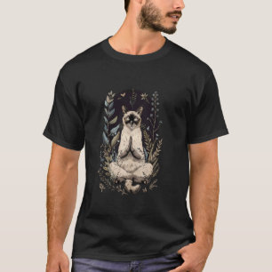 Meditatie Siamese Kat Grafisch - Zen Yoga Katachti T-shirt