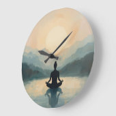 Meditatie Silhouet Wandklok (Hoek)