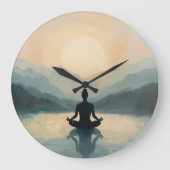 Meditatie Silhouet Wandklok (Voorkant)