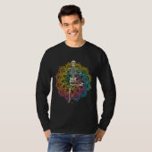 Meditatie Skeleton Chakra Yoga T-shirt (Voorkant volledig)