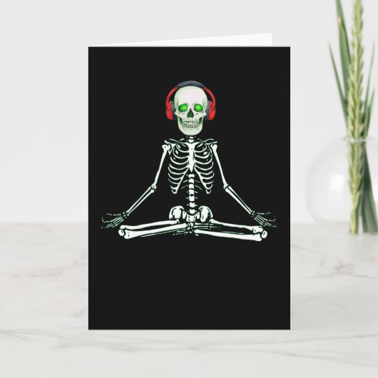 meditatie skeleton namaste yoga gift voor vriend kaart (Voorkant)