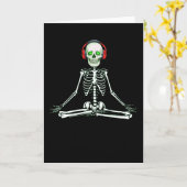 meditatie skeleton namaste yoga gift voor vriend kaart (Gele Bloem)