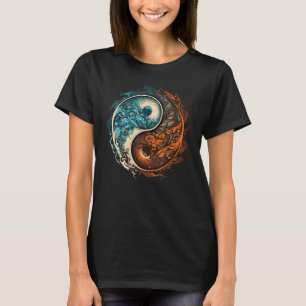 Meditatie Taoïsme Yin Yang Symbool op Zen Taijitu  T-shirt