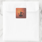 meditatie-toevluchtsoord vierkante sticker (Tas)