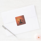 meditatie-toevluchtsoord vierkante sticker (Envelop)