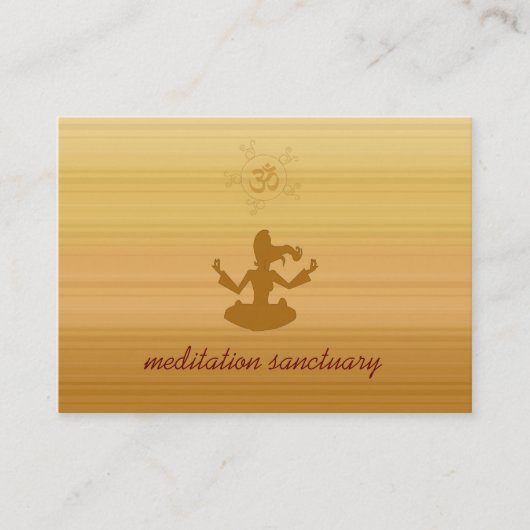 meditatie-toevluchtsoord visitekaartje (Voorkant)