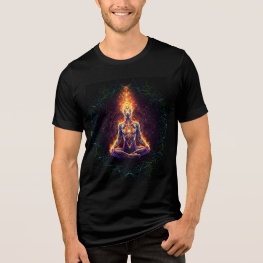Meditatie Tri-Blend Shirt (Voorkant)