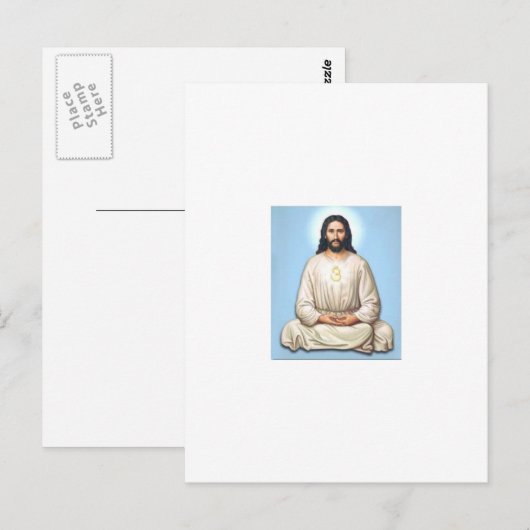 Meditatie van Jezus met Om Briefkaart (Voorkant / Achterkant)