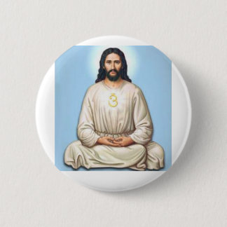 Meditatie van Jezus met Om Ronde Button 5,7 Cm