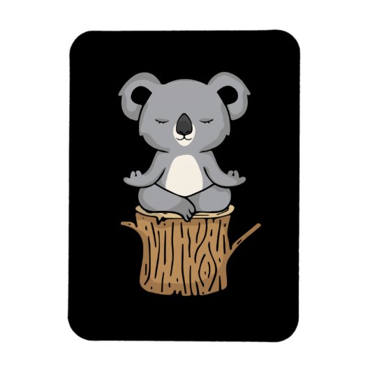 Meditatie van Koala Lover Women Meditation Gift Yo Magneet (Verticaal)
