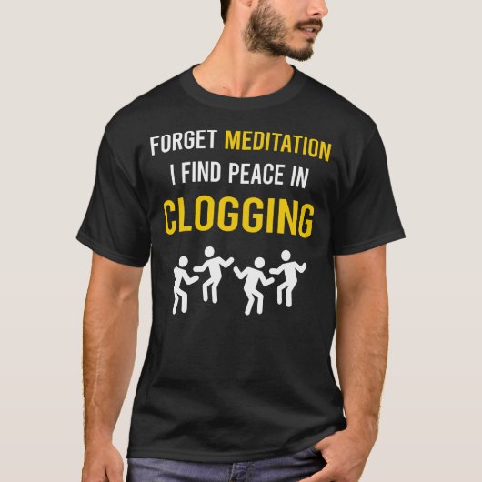Meditatie verstopping klomp t-shirt (Voorkant)