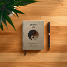Meditatie Wellness Bamboe Yin Yang Symbool Dagboek