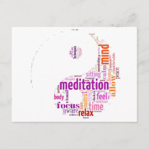 Meditatie-woordkunst Briefkaart