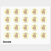 Meditatie Yoga Aap Ronde Sticker (Vel)